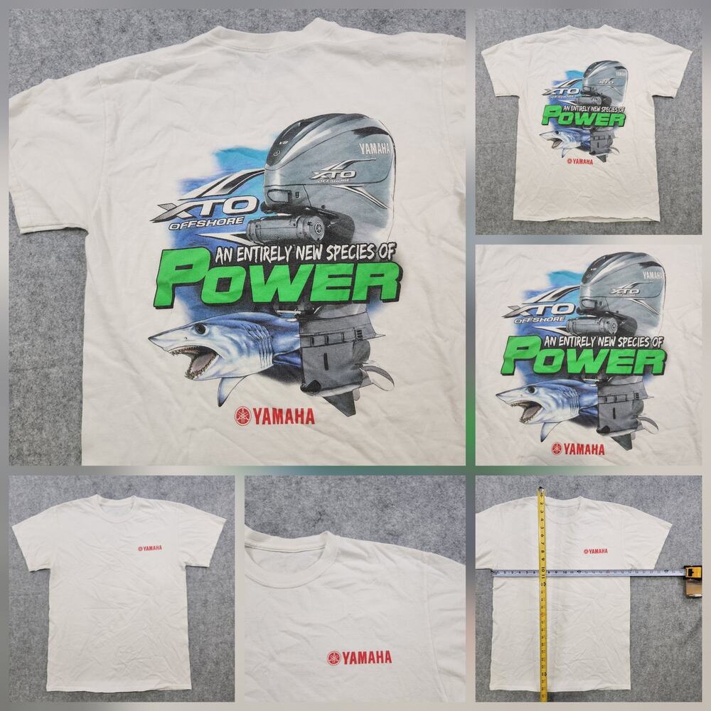 Yamaha T Shirt Mens Medium? White XTO Offshore Outboard‎ Boat Motor Graphic Tee